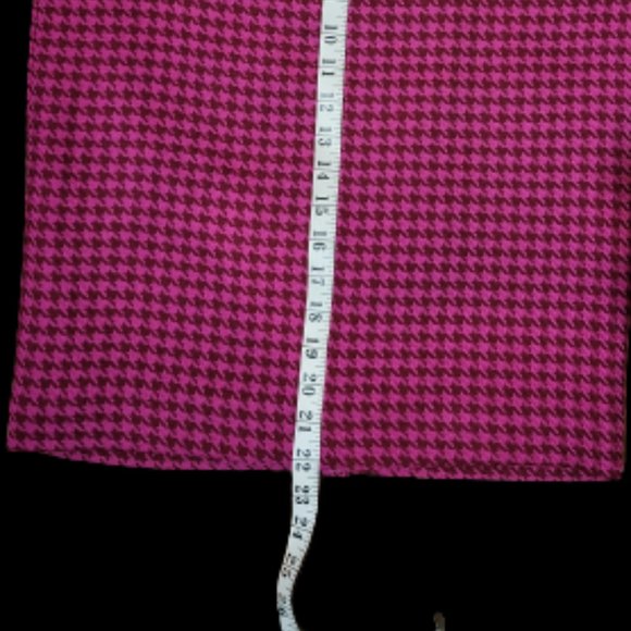 Vintage Magenta Houndstooth Merona Pencil Skirt Size 4 - Picture 7 of 15